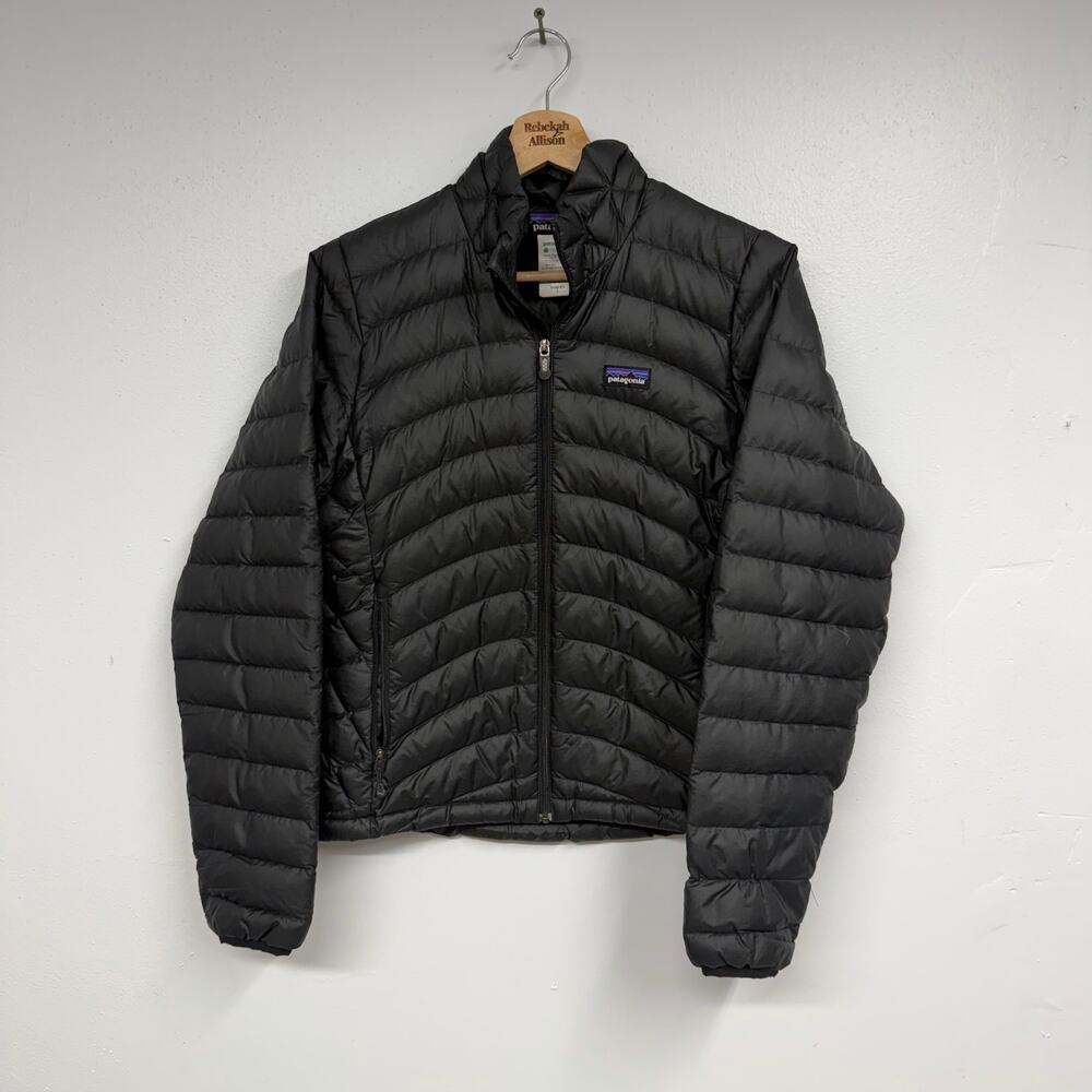 Patagonia Women's Down Sweater Puffer Jacket Black Coat SZ SMALL Winter EUC - Picture 2 of 9